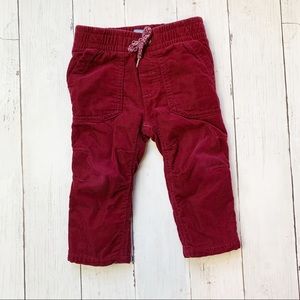 Baby Gap maroon corduroy pants